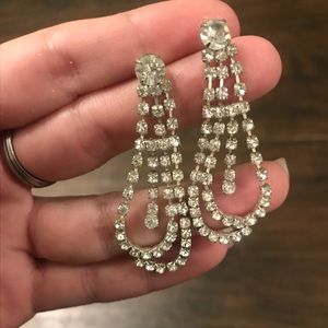 Silver dangly earrings